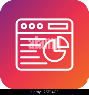Pie Chart Vector Icon Design Illustration Stock Vector