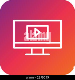 Broadcast Vector Icon Design Illustration Stock Vector