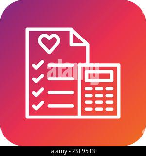 Wedding cost Vector Icon Design Illustration Stock Vector