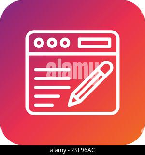 Blogging Vector Icon Design Illustration Stock Vector