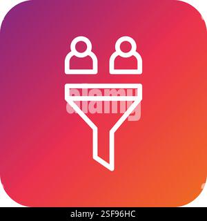 Sales Funnel Vector Icon Design Illustration Stock Vector