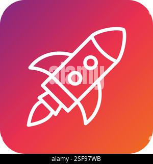 Rocket Vector Icon Design Illustration Stock Vector