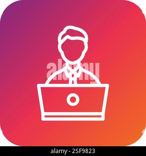 Online Learning Vector Icon Design Illustration Stock Vector