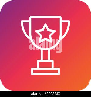 Trophy Vector Icon Design Illustration Stock Vector