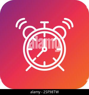 Alarm Clock Vector Icon Design Illustration Stock Vector