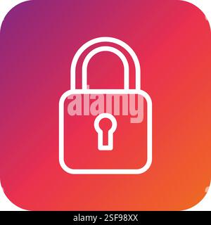 Padlock Vector Icon Design Illustration Stock Vector