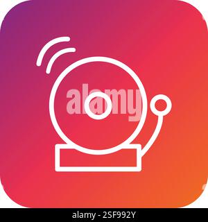 School Bell Vector Icon Design Illustration Stock Vector