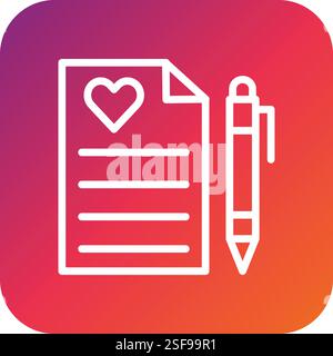Wedding contract Vector Icon Design Illustration Stock Vector