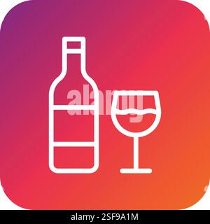 Wine Vector Icon Design Illustration Stock Vector