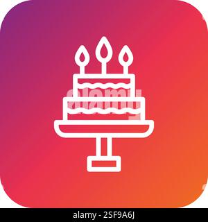 cake Vector Icon Design Illustration Stock Vector