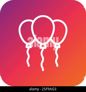 Balloons Vector Icon Design Illustration Stock Vector
