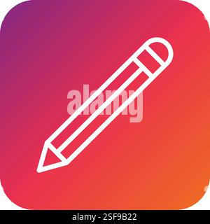 Pencil Vector Icon Design Illustration Stock Vector