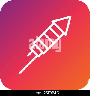 Fireworks Vector Icon Design Illustration Stock Vector