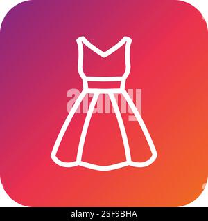 Wedding dress Vector Icon Design Illustration Stock Vector