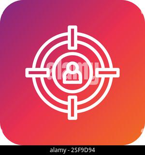 Target Audience Vector Icon Design Illustration Stock Vector