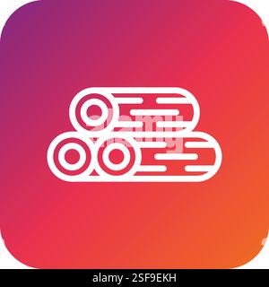 Wood Vector Icon Design Illustration Stock Vector