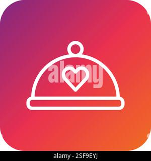 Wedding dinner Vector Icon Design Illustration Stock Vector