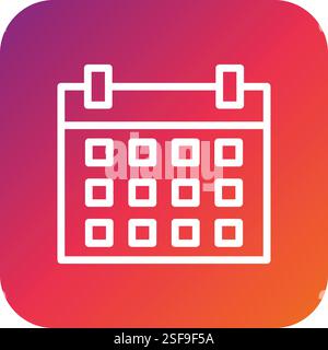 Calendar Vector Icon Design Illustration Stock Vector