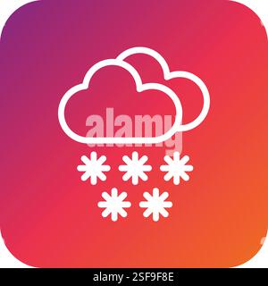 Snowing Vector Icon Design Illustration Stock Vector