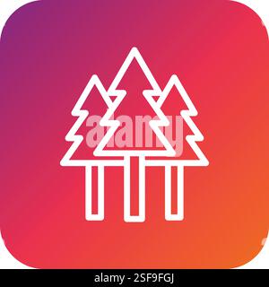 Forest Vector Icon Design Illustration Stock Vector