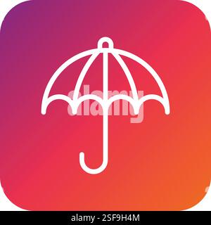 Umbrella Vector Icon Design Illustration Stock Vector