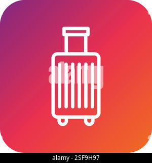 Suitcase Vector Icon Design Illustration Stock Vector