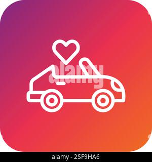 Wedding car Vector Icon Design Illustration Stock Vector