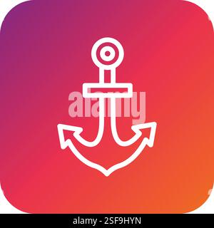 Anchor Vector Icon Design Illustration Stock Vector