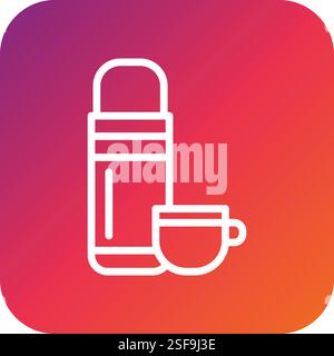 Thermos Vector Icon Design Illustration Stock Vector