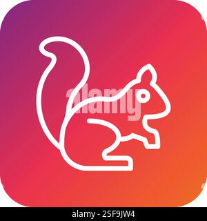 Squirrel Vector Icon Design Illustration Stock Vector