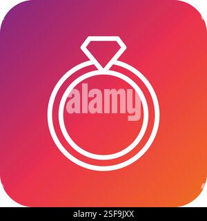 Wedding ring Vector Icon Design Illustration Stock Vector