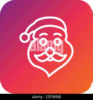 Santa claus Vector Icon Design Illustration Stock Vector