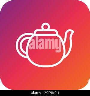 Teapot Vector Icon Design Illustration Stock Vector