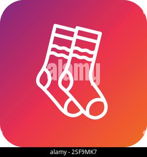 Socks Vector Icon Design Illustration Stock Vector