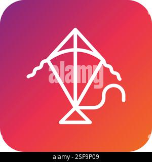 Kite Vector Icon Design Illustration Stock Vector