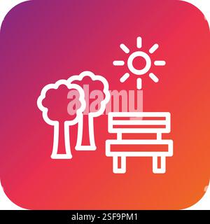 Park Vector Icon Design Illustration Stock Vector