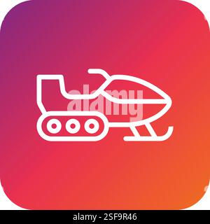 Snowmobile Vector Icon Design Illustration Stock Vector
