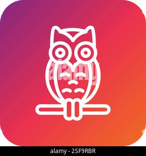 Owl Vector Icon Design Illustration Stock Vector