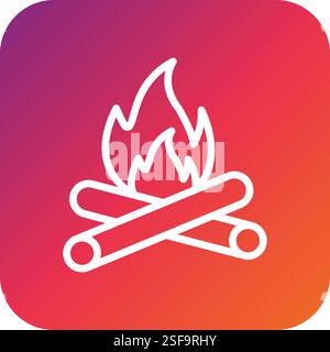 Bonfire Vector Icon Design Illustration Stock Vector