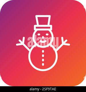 Snowman Vector Icon Design Illustration Stock Vector