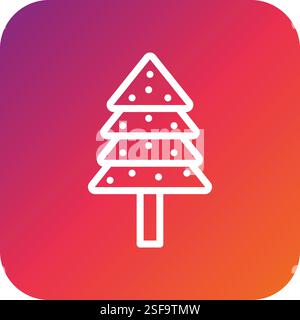 Pine tree Vector Icon Design Illustration Stock Vector