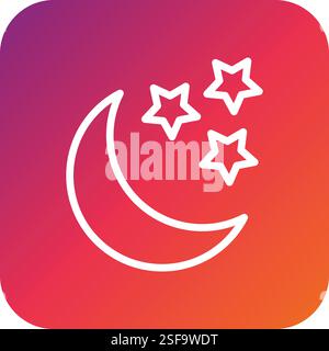 Moon Vector Icon Design Illustration Stock Vector