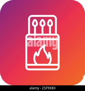Match box Vector Icon Design Illustration Stock Vector