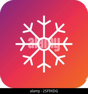 Snowflakes Vector Icon Design Illustration Stock Vector