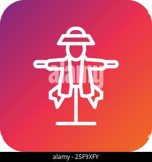 Scarecrow Vector Icon Design Illustration Stock Vector