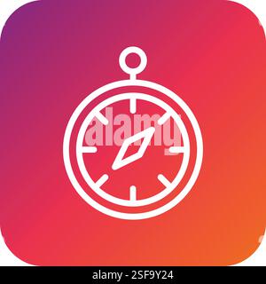 Compass Vector Icon Design Illustration Stock Vector