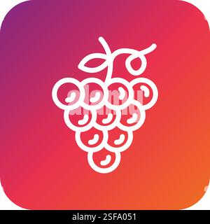 Grapes Vector Icon Design Illustration Stock Vector
