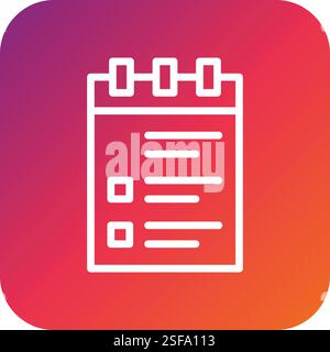 Notepad Vector Icon Design Illustration Stock Vector