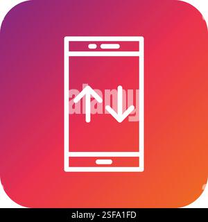 Mobile Data Vector Icon Design Illustration Stock Vector