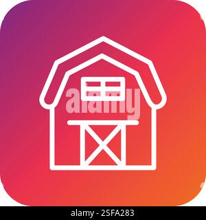 Barn Vector Icon Design Illustration Stock Vector